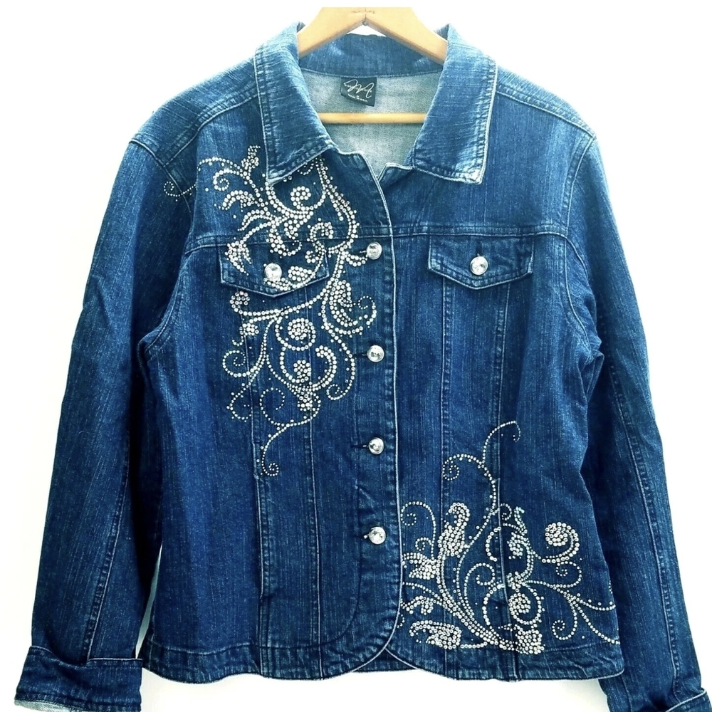 Embellished Blue Denim Jacket